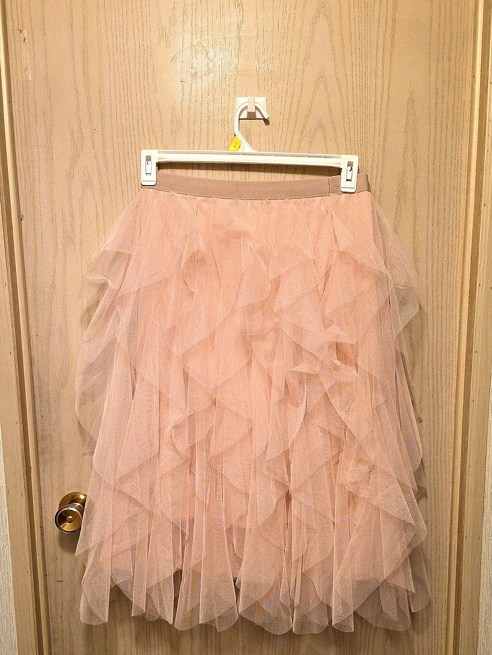 Pink Tulle Midi Skirt